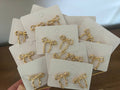 Gold Bow Stud Earrings